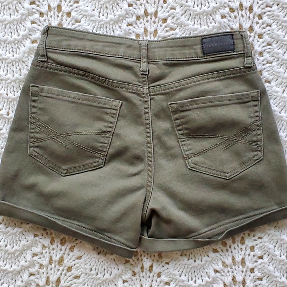 Aeropostale Midi Shorts Army Green Size 0 - Picture 2 of 8